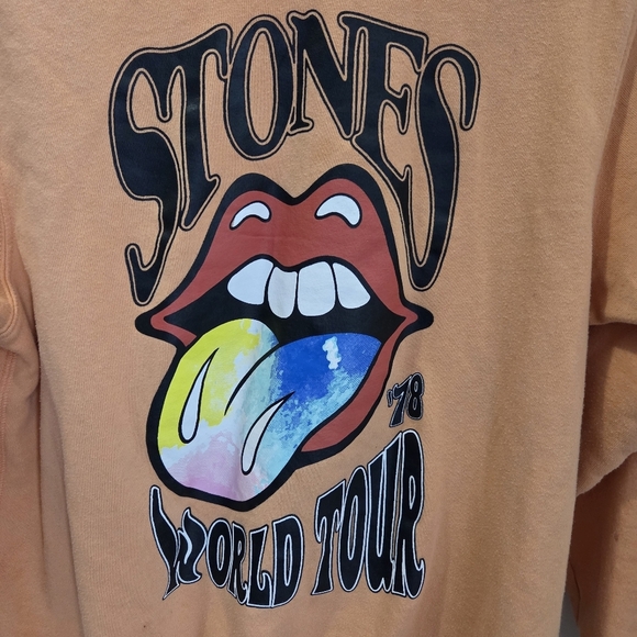 ⭐️The Rolling Stones Orange Sweatshirt Size XXS - Picture 3 of 5